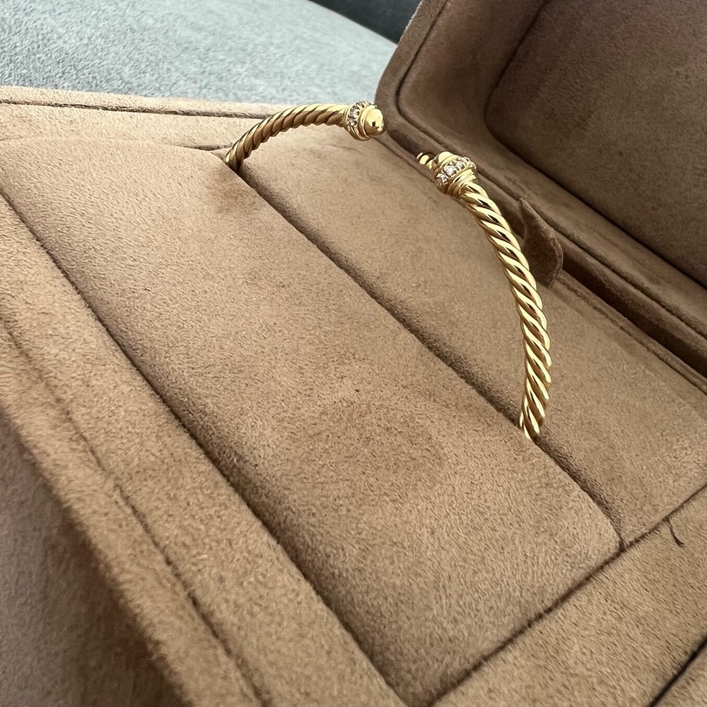 David Yurman 18K Classic Cablespira Bracelet - Picture 6 of 6